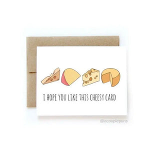 ACOUPLEPUNS - Cheesey Card - White and Yellow