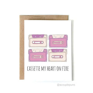 ACOUPLEPUNS - Cassette My Heart On Fire - White and Red