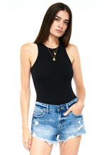 Load image into Gallery viewer, PISTOLA - Blake Crewneck Bodysuit - Noir and Le Blanc
