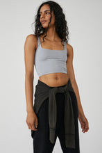 Load image into Gallery viewer, FREE PEOPLE - Scoop Neck Crop in Silver Brooke - Blue Gray
