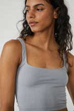 Load image into Gallery viewer, FREE PEOPLE - Scoop Neck Crop in Silver Brooke - Blue Gray
