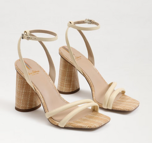 SAM EDELMAN - Kia Block Heel Sandal - Bleached Wheat