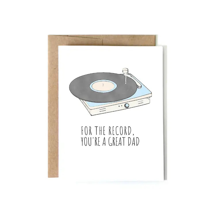 ACOUPLEPUNS -  For The Record - Father's Day - White and Blue