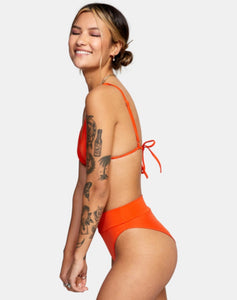 RVCA - Solid High Rise Cheeky Bottom - ORANGE