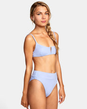 Load image into Gallery viewer, RVCA Solid high rise cheeky bikini bottom - Grey Purple
