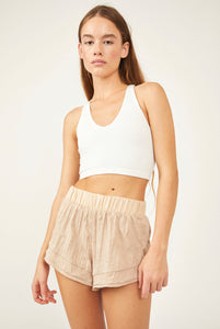FREE PEOPLE - Let’s Go Out Shorts - Khaki