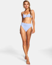 Load image into Gallery viewer, RVCA Solid high rise cheeky bikini bottom - Grey Purple
