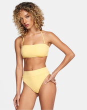 Load image into Gallery viewer, RVCA Solid high rise cheeky bikini bottom - YELLOW
