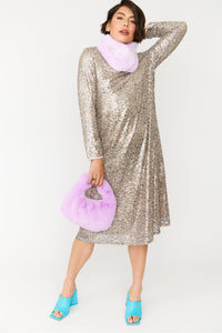 JAYLEY - Purple Faux Fur Charlotte Bag