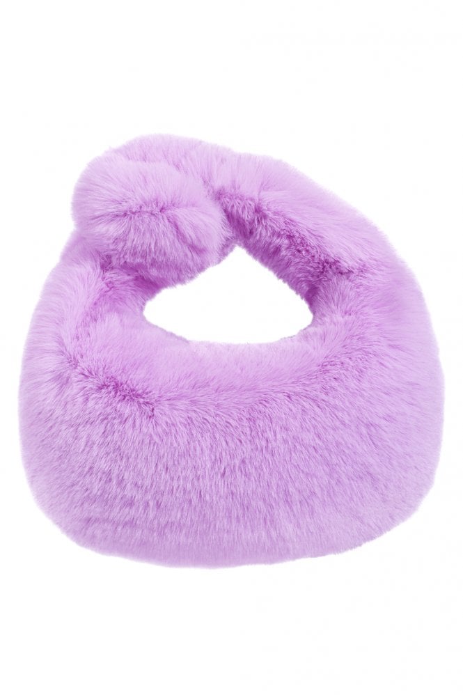 JAYLEY - Purple Faux Fur Charlotte Bag